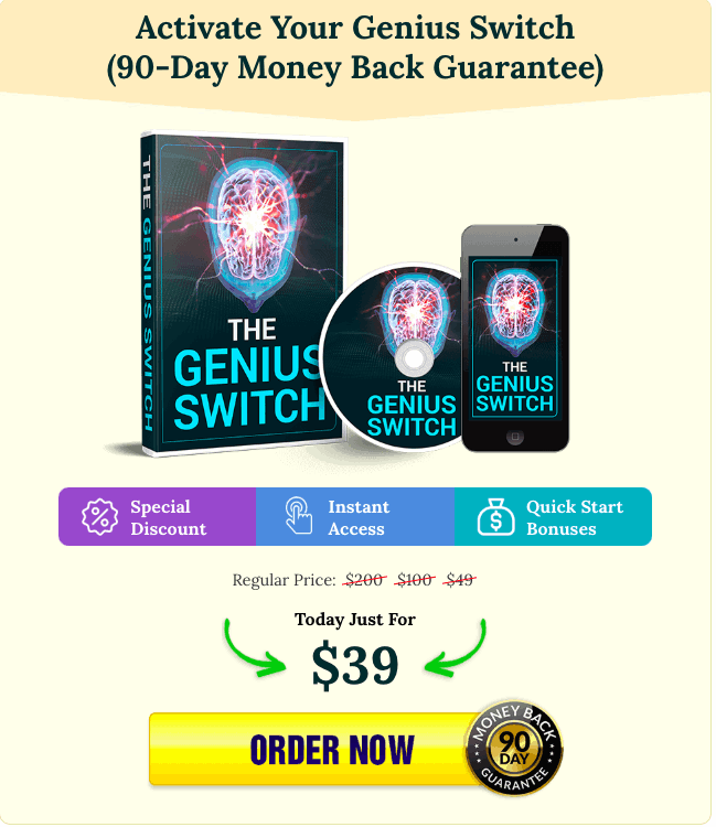 Brain focus and mental clarity concept for The Genius Switch - Get Instant Access