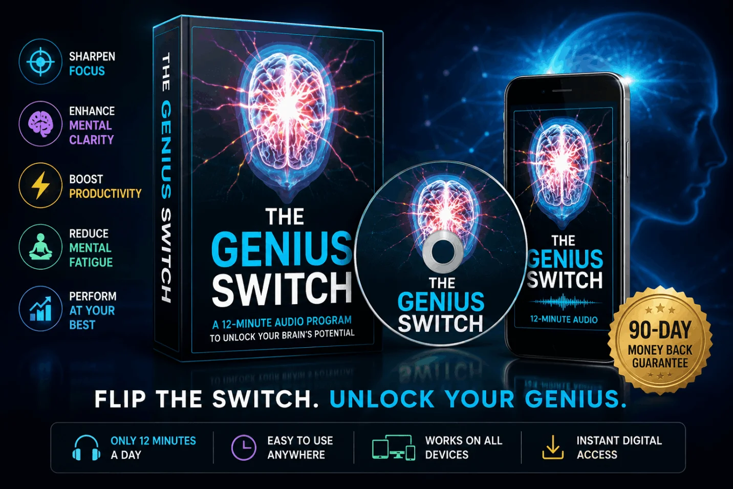 The Genius Switch brain focus audio program